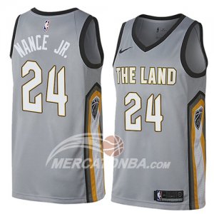 Maglie NBA Cleveland Cavaliers Larry Nance Jr Ciudad 2018 Grigio.