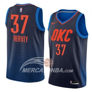 Maglie NBA Oklahoma City Thunder Kevin Hervey Statement 2018 Blu