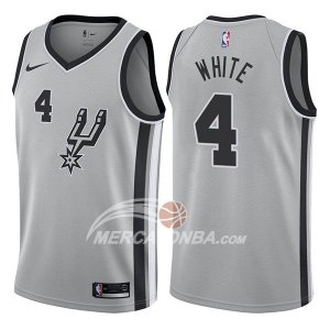 Maglie NBA San Antonio Spurs Derrick White Statement 2017-18 Grigio