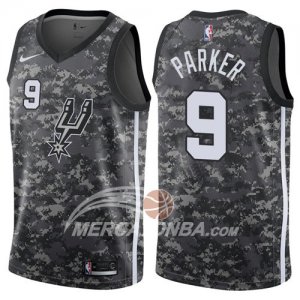 Maglie NBA San Antonio Spurs Parker Ciudad 2017-18 Grigio