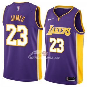 Maglie NBA Lakers Lebron James Statement 2017-18 Viola