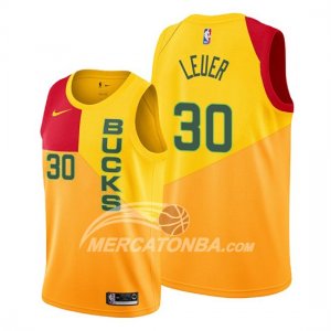 Maglia Milwaukee Bucks Jon Leuer Giallo Citta