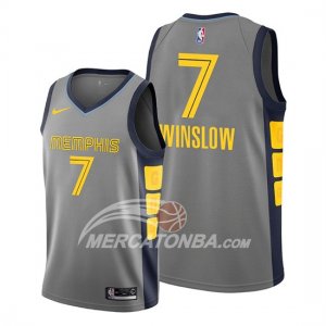 Maglia Memphis Grizzlies Justise Winslow Citta 2019-20 Grigio