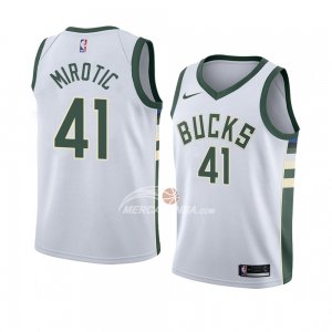 Maglia Milwaukee Bucks Nikola Mirotic Association 2018 Bianco