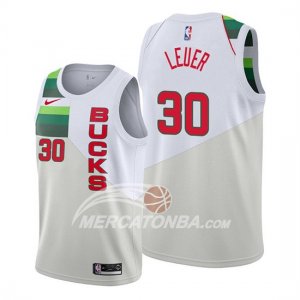 Maglia Milwaukee Bucks Jon Leuer Earned Bianco