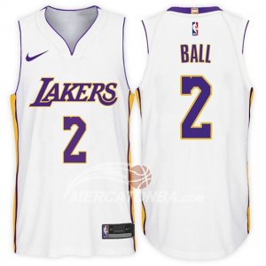 Maglie NBA Lonzo Ball Los Angeles Lakers 2017-18 Bianco