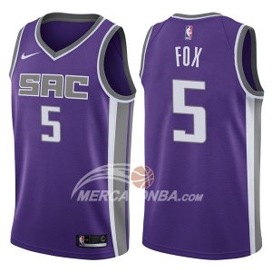 Maglie Nba Sacramento Kings De'aaron Fox Icon 2017-18 Viola